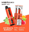 Merakii 3000 Puffs Disposable Vape 4 in 1 Pod System Kit Box of 5 - VapingSupplier